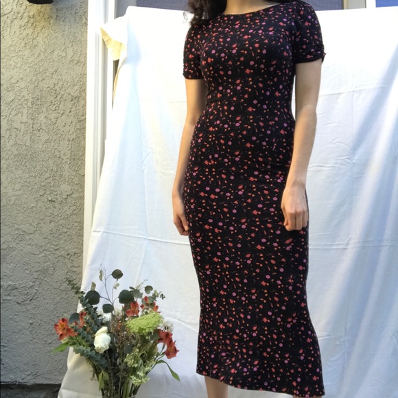 Free People Dresses & Skirts - Free People floral fitted stretch maxi dress